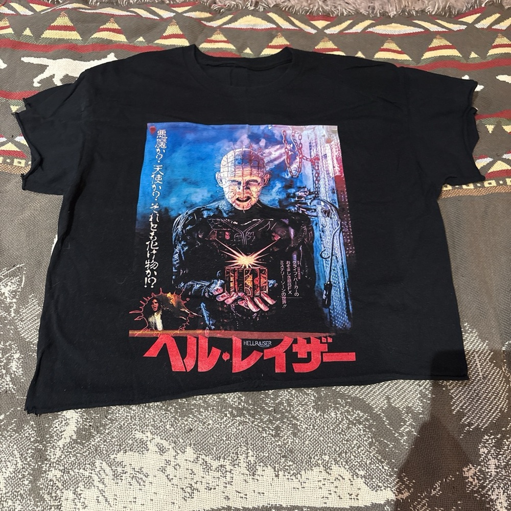 Black Graphic Hellraiser T Shirt